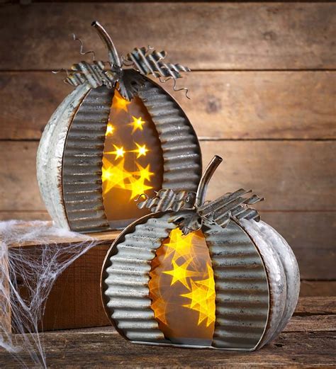 sheet metal pumpkin|metal pumpkins for centerpieces.